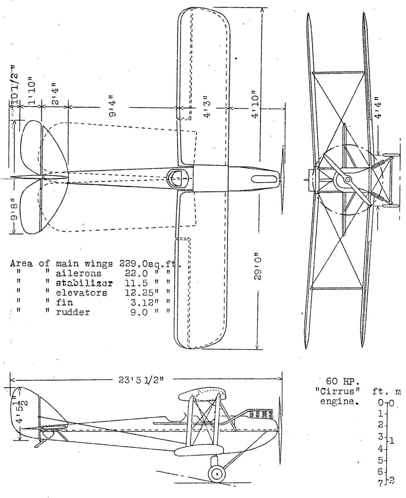 DE HAVILLAND DH.60 MOTH – PLANS AND INFORMATION SET FOR HOMEBUILD ...