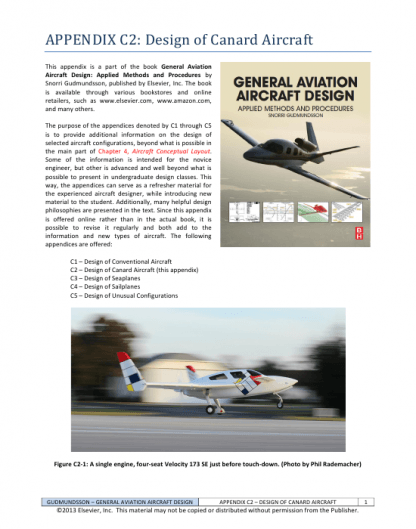 General Aviation Aircraft Design Applied Methods and Procedures ISBN9780123973085 Snorri Gudmundsson