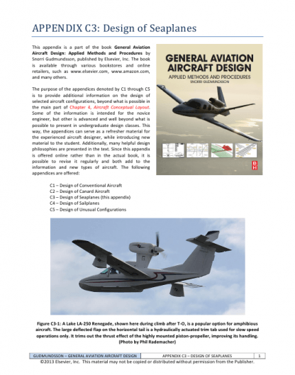 General Aviation Aircraft Design Applied Methods and Procedures ISBN9780123973085 Snorri Gudmundsson