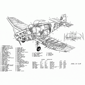 JODEL D11 – PLANS AND INFORMATION SET FOR HOMEBUILD SIMPLE & CHEAP BUILD 2 SEAT WOOD AIRCRAFT