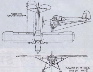 PAZMANY PL-9 STORK – PLANS AND INFORMATION SET FOR HOMEBUILD – REPLICA FIESELER Fi-156 STORCH