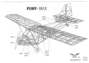 PONY MAX - PLANS AND INFORMATION SET FOR HOMEBUILD 1SEAT CHEAP BUILD AIRCRAFT